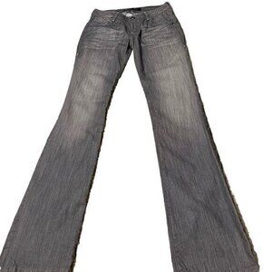 Monarchy Jeans Mens Size 27 Regular Gray And White Distressed Flip Pocket